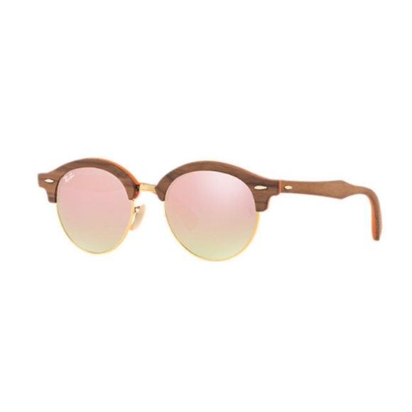 Ray-Ban Accessories - NWT Ray Ban Clubround Wood Copper Gradient Flash